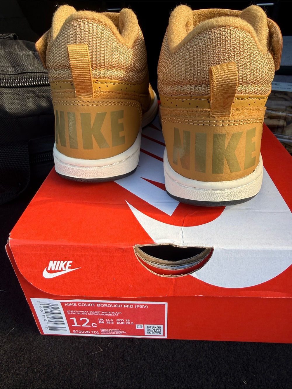 Nike Kids Wheat/Gold Mid-Top Sneakers